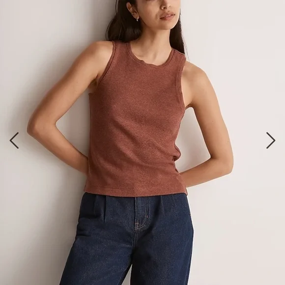 Madewell Ribbed Sleeveless Tank NI101 - Picture 2 of 6